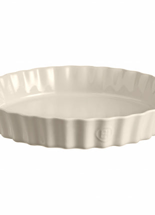 Emile Henry Taartvorm diep Argile crème Ø32 cm