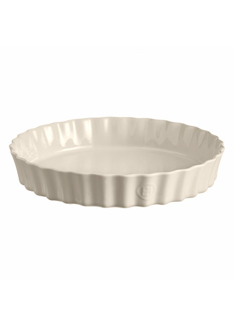 Emile Henry Taartvorm diep Argile crème Ø32 cm