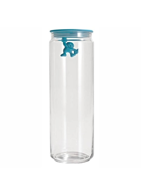 Alessi Gianni glazen voorraadpot blauw 200CL 30.5cm