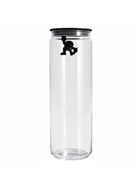 Alessi Gianni glazen voorraadpot zwart 200CL 30.5cm