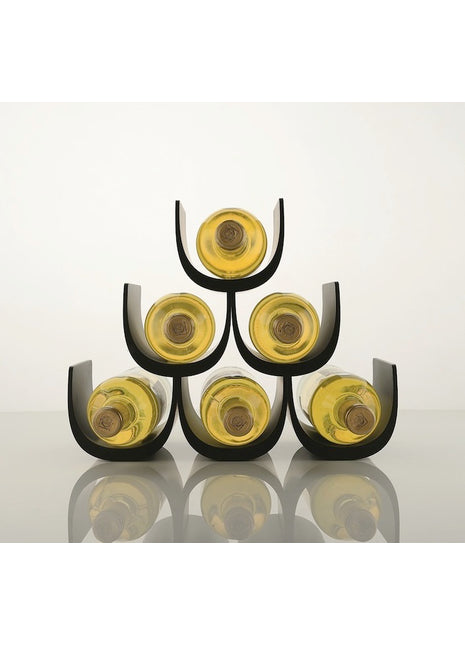 GIA13 B - Alessi Noè wijnrek / flessenhouder - zwart