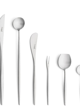Cutipol Moon dessertvork RVS mat geborsteld