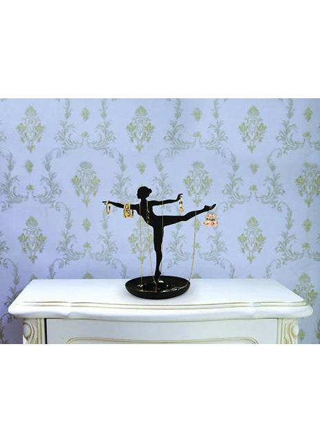 JK08 Kikkerland Ballerina sieradenstandaard zwart