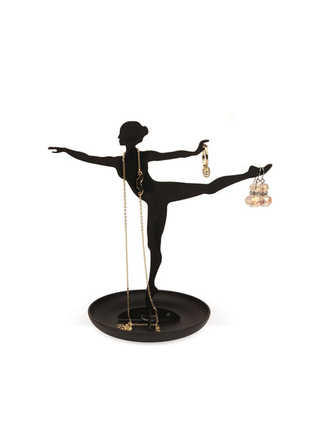 JK08 Kikkerland Ballerina sieradenstandaard zwart