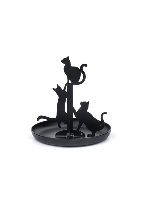 JK14 Kikkerland Cats sieradenstandaard kat zwart