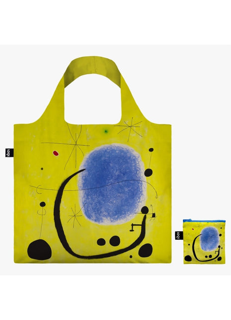 LOQI vouwtas - opvouwbare tas  / shopper Museum Jaon Miró - Gold of Azure