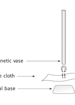 PE543 Peleg Design Magnetische Vaasjes set - zilver