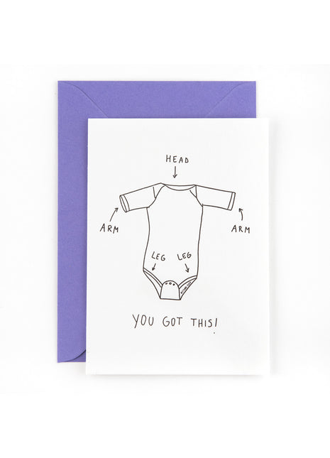 D27 Geboortekaart baby romper