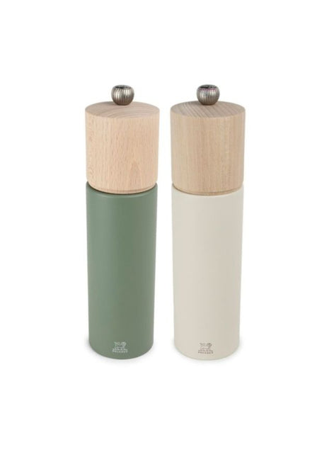 aanbieding Peugeot Boreal pepermolen zoutmolen set groen / wit