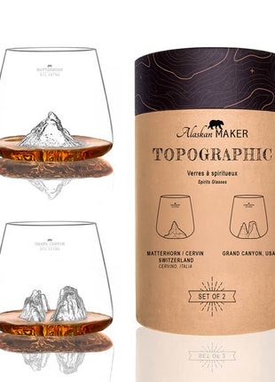 Alaskan Maker whiskyglas Canyon & Matterhorn set 2 stuks