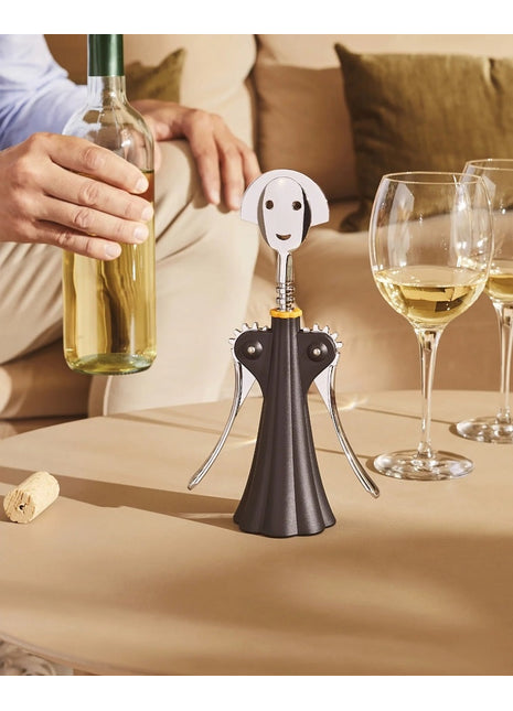 AAM01 B Alessi Anna G kurkentrekker RVS / kunststof zwart