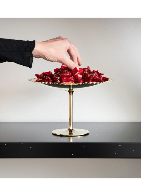 ITM06 BR Alessi Edges cake stand / taartplateau Brass 