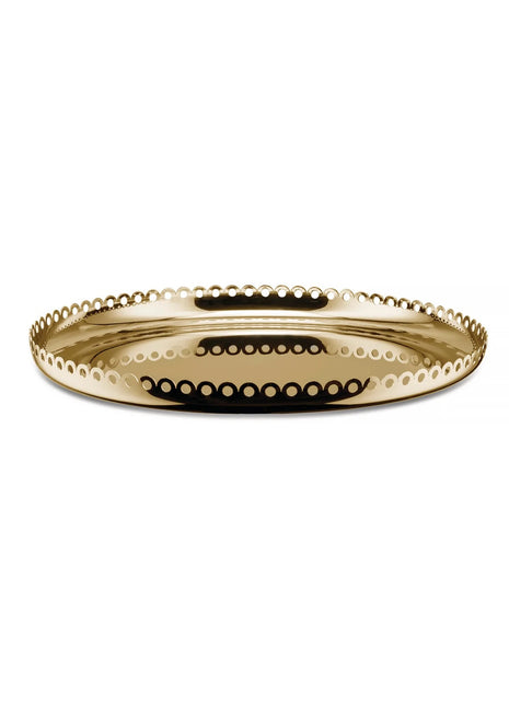  ITM09 BR Alessi Edges tray / dienblad 35cm goud Brass