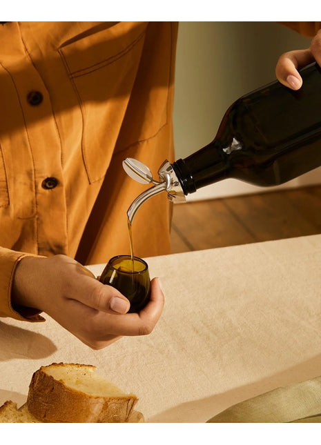 Alessi Fior d'Olio olijfolie schenker met glaasje - MSA32