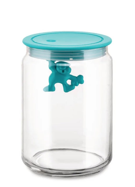 Alessi Gianni glazen voorraadpot blauw 90CL 15cm