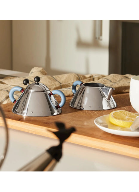 Alessi Michael Graves suikerpot melkkan blauw