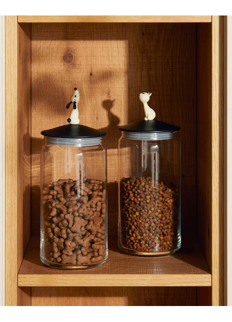 Alessi Lula voorraadpot hondenvoer - zwart - AMMI21 B