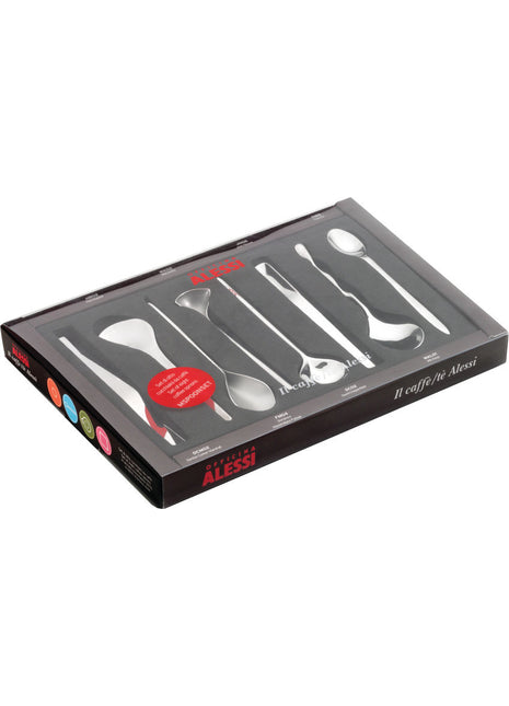 MSPOONSET Alessi Il Caffè / tè set 8 design koffielepels