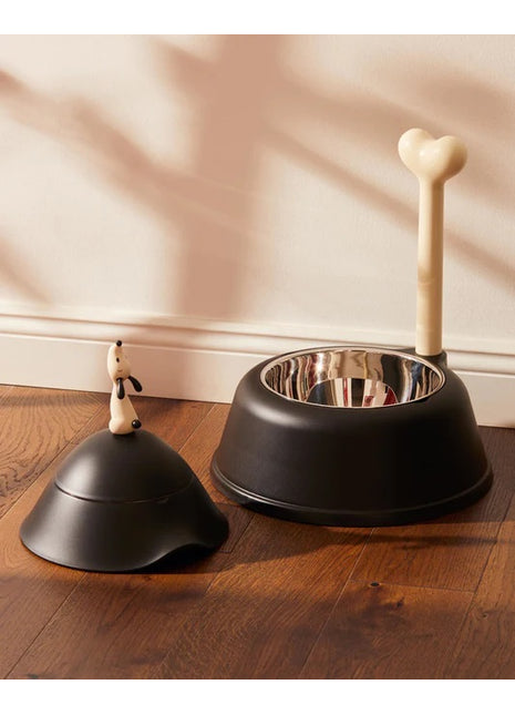 Alessi Lupita hondenvoerbak / drinkbak - zwart - AMMI02 B