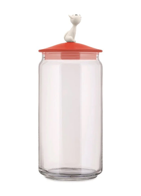 AMMI22 Alessi Miò voorraadpot kattenvoer - rood / oranje