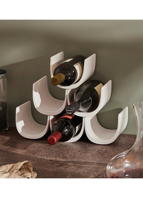 GIA17 W Alessi Noè wijnrek / flessenhouder - wit