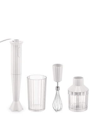 MDL10S W Alessi Plissé staafmixer - set wit