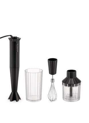 MDL10S B Alessi Plissé staafmixer - set zwart