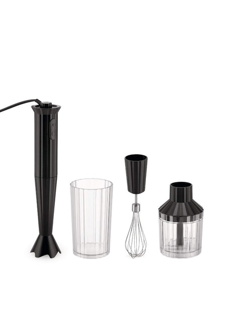 MDL10S B Alessi Plissé staafmixer - set zwart
