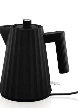 Alessi Plissé waterkoker zwart design 1L