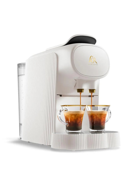 MDL18 W Alessi Plissé koffiemachine capsule L'OR Barista wit