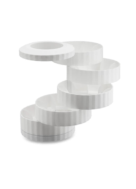 MDL019 W Alessi Plissé koffie capsule houder 5 laags wit