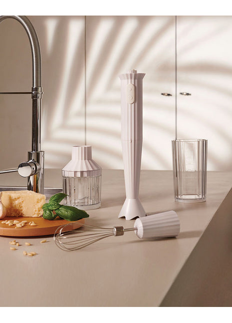MDL10S W Alessi Plissé staafmixer - set wit