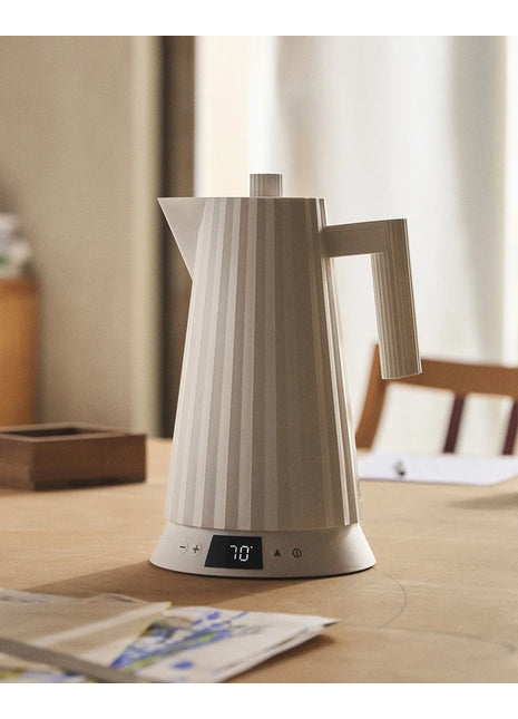 Alessi Plissé waterkoker wit temp. control 1.7L - MDL21 W