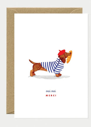 All The Ways To Say Oui Oui merci teckel kaart