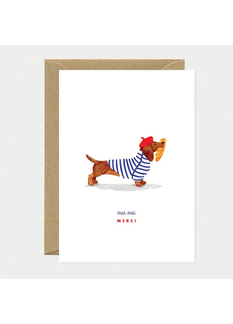 All The Ways To Say Oui Oui merci teckel kaart