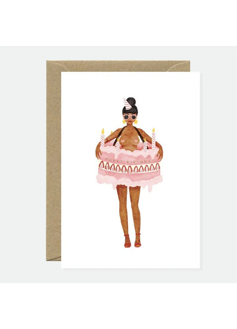 All The Ways To Say verjaardagskaart, girl in a cake