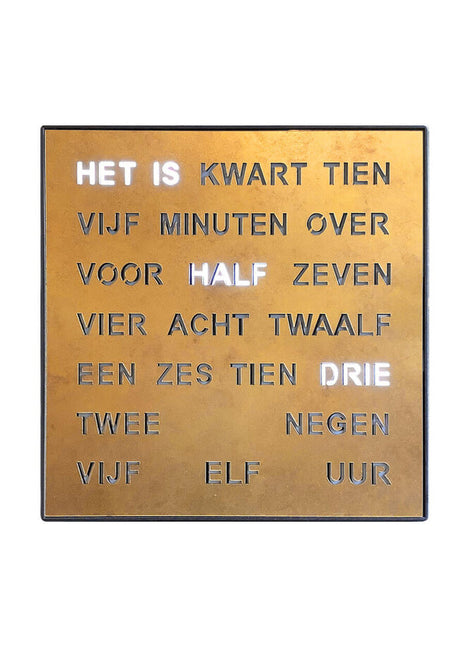 T1241NL Intertime woordklok goud