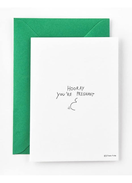 Ansichtkaart / Wenskaart - Geboorte - hoera ... in verwachting