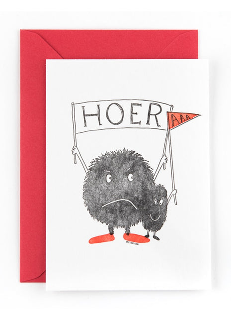 Ansichtkaart / Wenskaart - verjaardag - Hoer-A