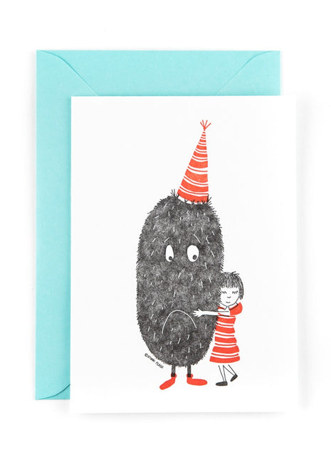 Ansichtkaart / Wenskaart - verjaardag - Monster Hug