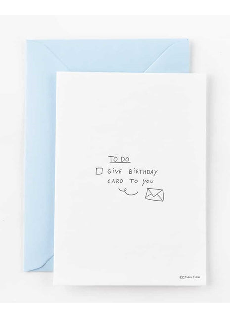 Ansichtkaart / Wenskaart - verjaardag - to do list