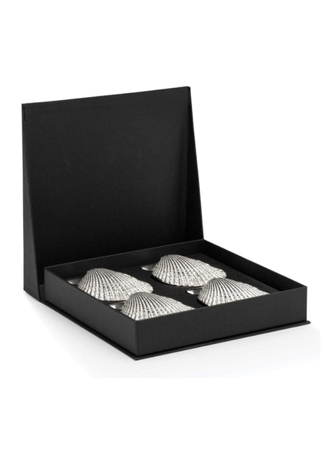 Anovi Amuse Schelpen - zilvertin - set 4 stuks