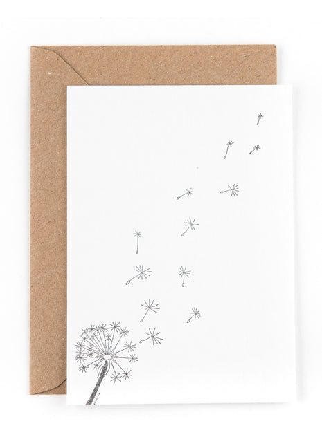 Ansichtkaart / Wenskaart - Condoleance - paardebloem