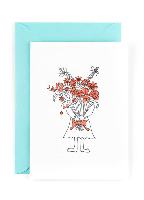 Ansichtkaart / Wenskaart - Gefeliciteerd - Flower Girl