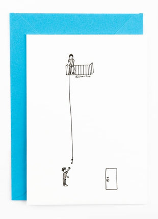 Ansichtkaart / Wenskaart - samenwonen - Nieuw huis - sleutel