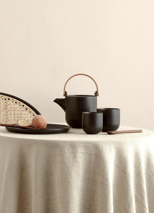 19370190 ASA Coppa Kuro theepot met houten handgreep 1.0L