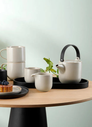 19370184 ASA Coppa Tofu theepot met houten handgreep 1.0L