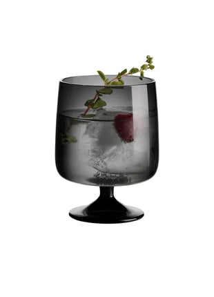 53505009 ASA Sarabi mondgeblazen wijnglas lage voet grijs