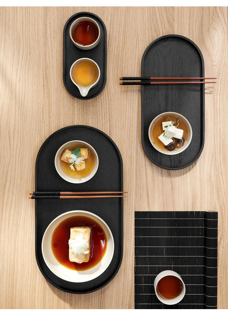  ASA Selection dienblad ovaal zwart hout 