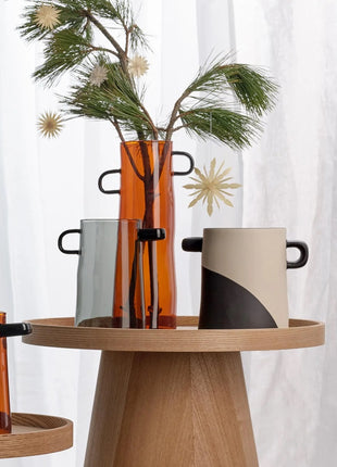 84014494 ASA Rayu glazen vaas bruin 28cm